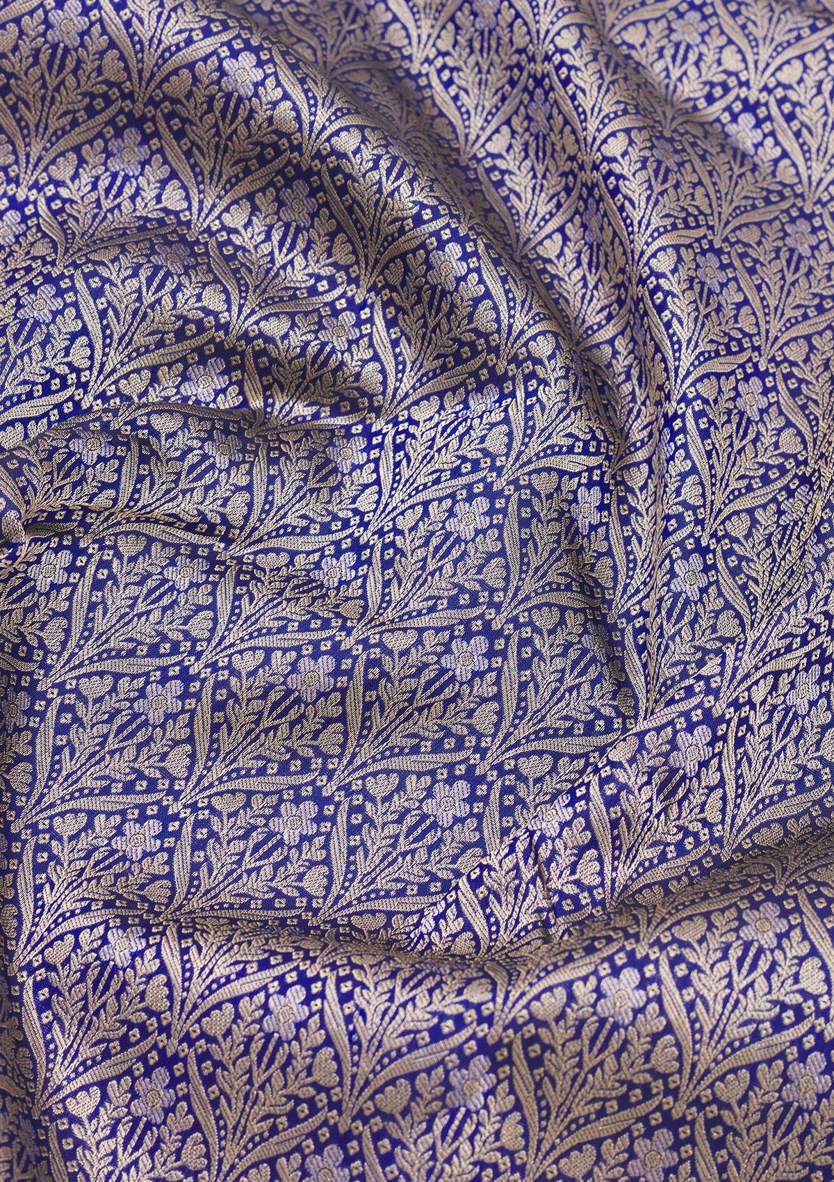 Royal Blue Zariwork Pure Silk Saree