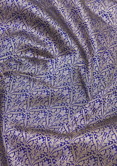 Royal Blue Zariwork Pure Silk Saree