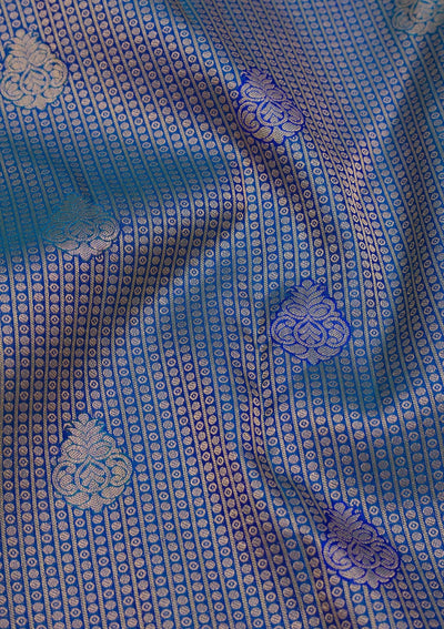 Royal Blue Zariwork Pure Silk Saree-Koskii