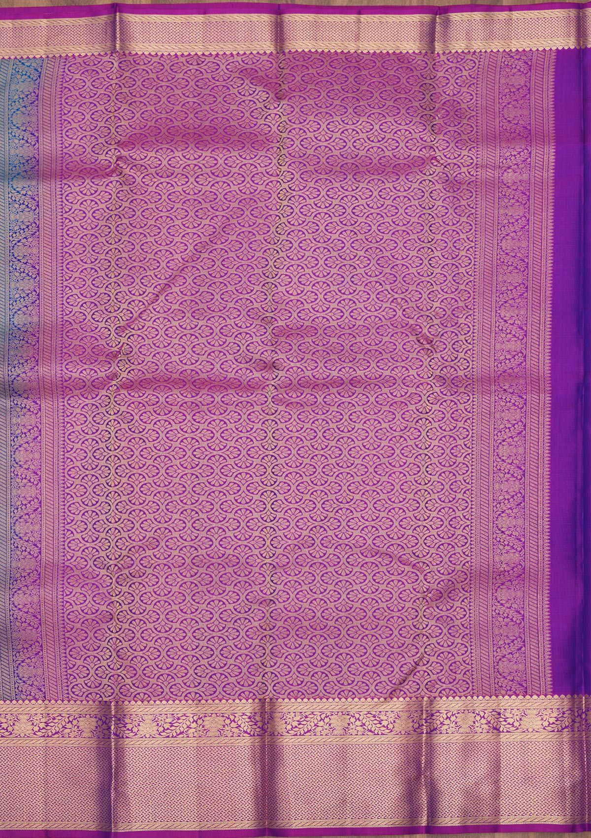 Royal Blue Zariwork Pure Silk Saree-Koskii