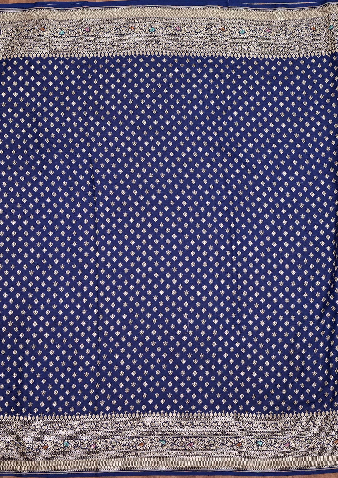 Royal Blue Zariwork Pure Silk Saree-Koskii