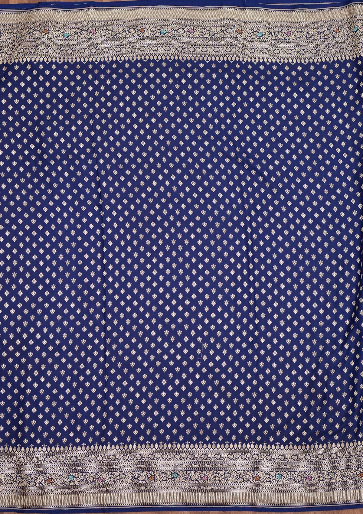 Royal Blue Zariwork Pure Silk Saree-Koskii
