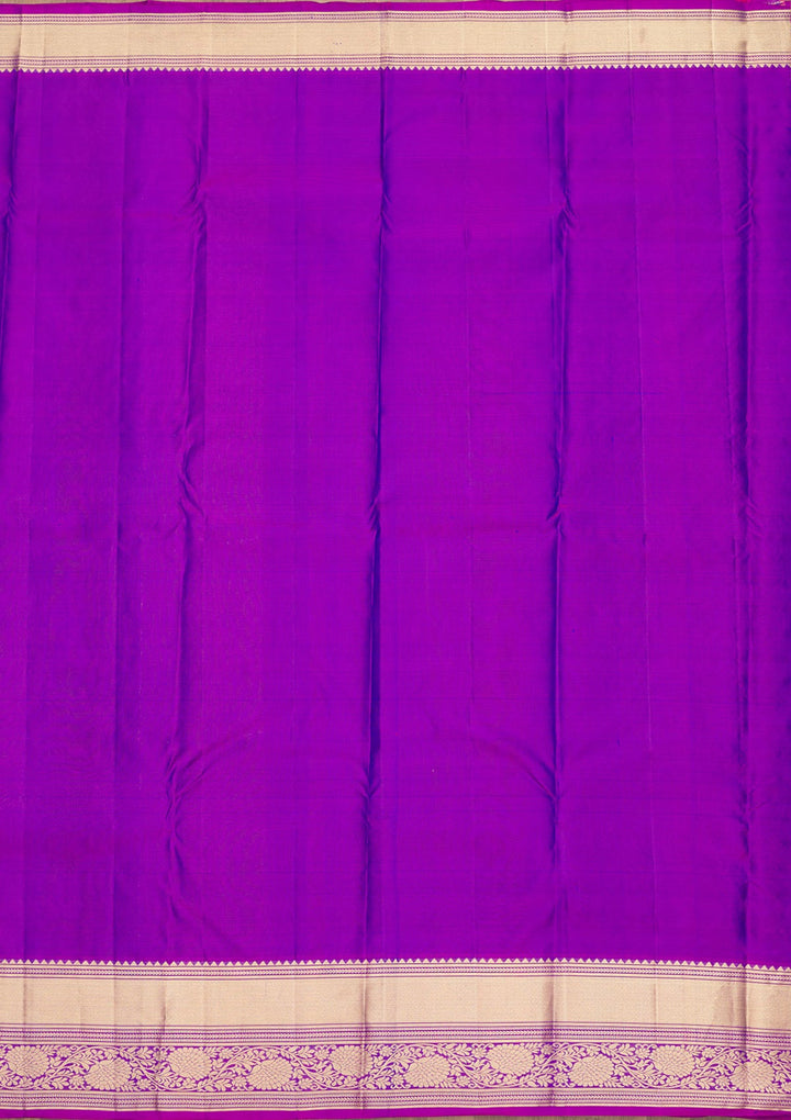 Royal Blue Zariwork Pure Silk Saree-Koskii