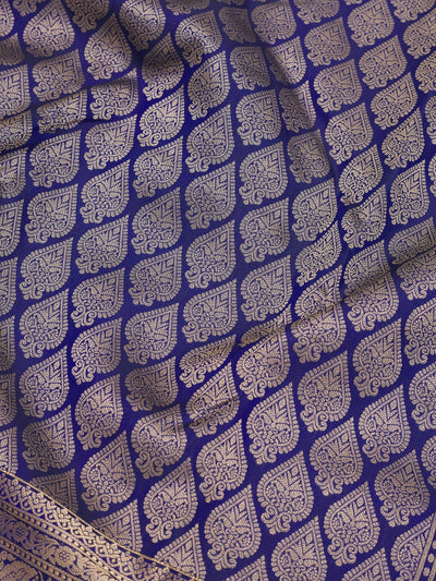 Royal Blue Zariwork Pure Silk Saree