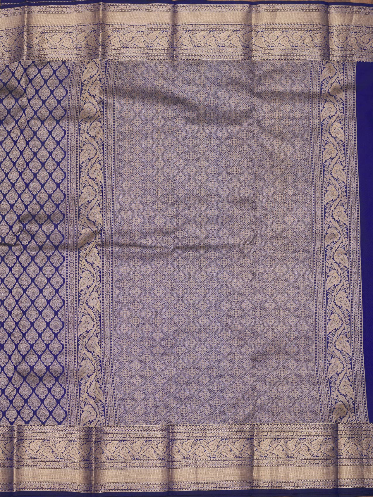 Royal Blue Zariwork Pure Silk Saree