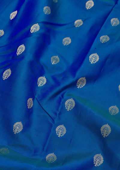 Royal Blue Zariwork Pure Silk Saree