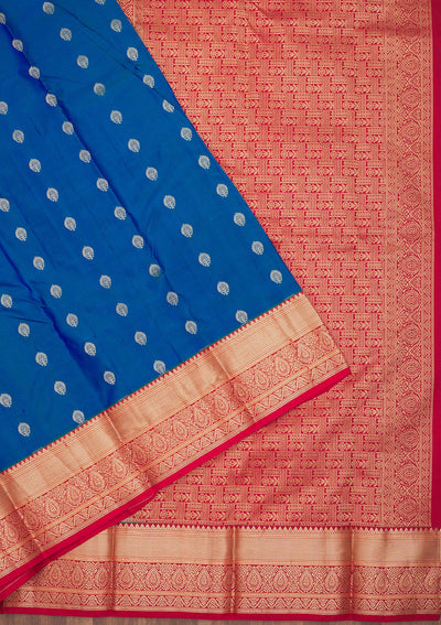 Royal Blue Zariwork Pure Silk Saree