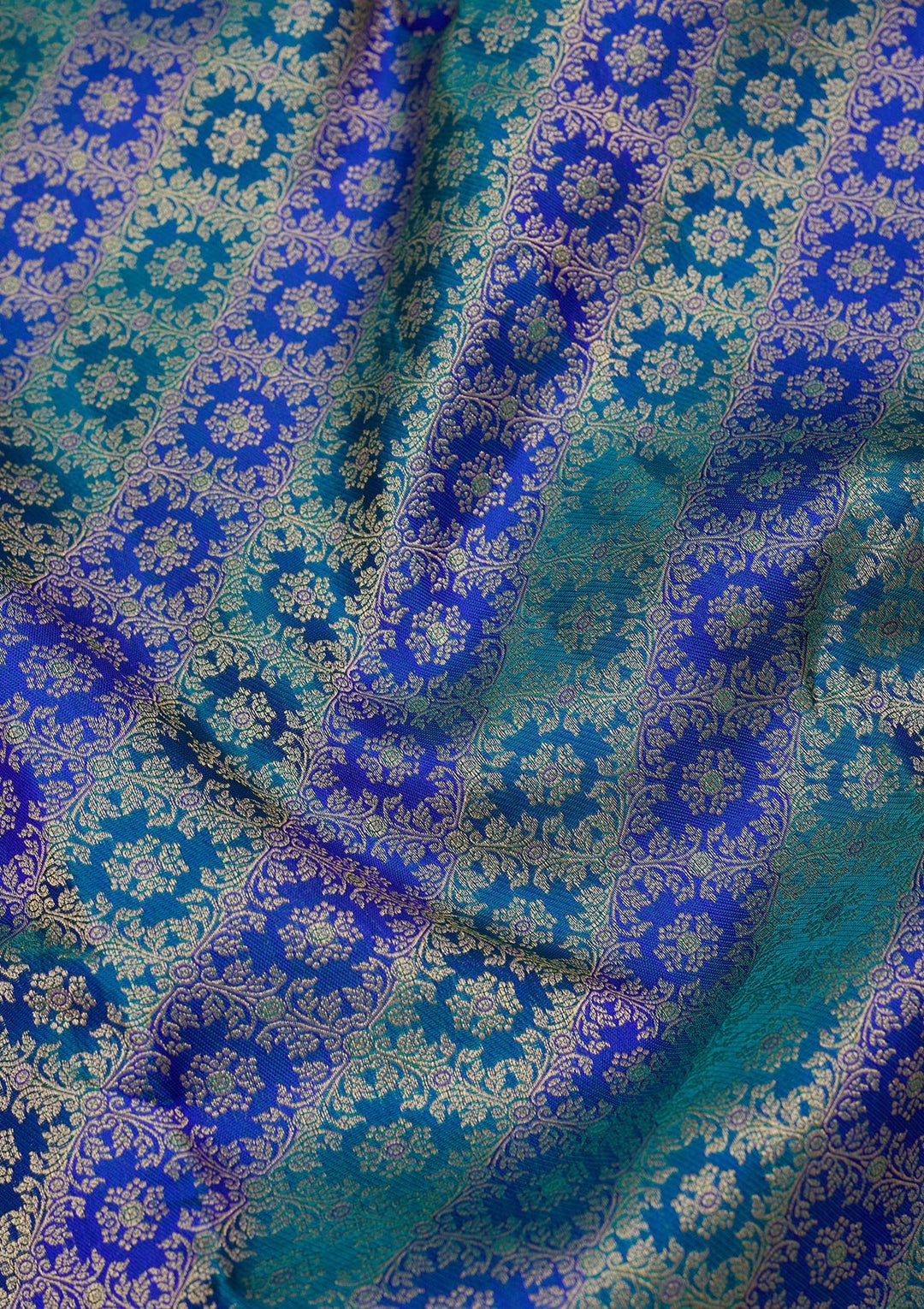 Royal Blue Zariwork Pure Silk Saree-Koskii