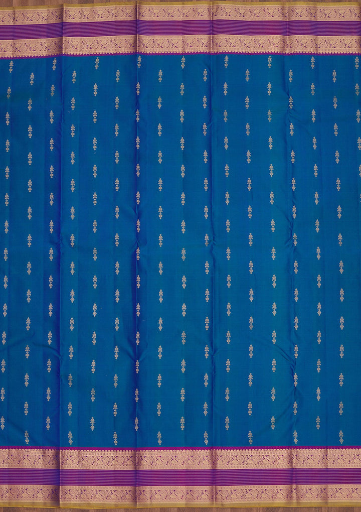 Royal Blue Zariwork Pure Silk Saree