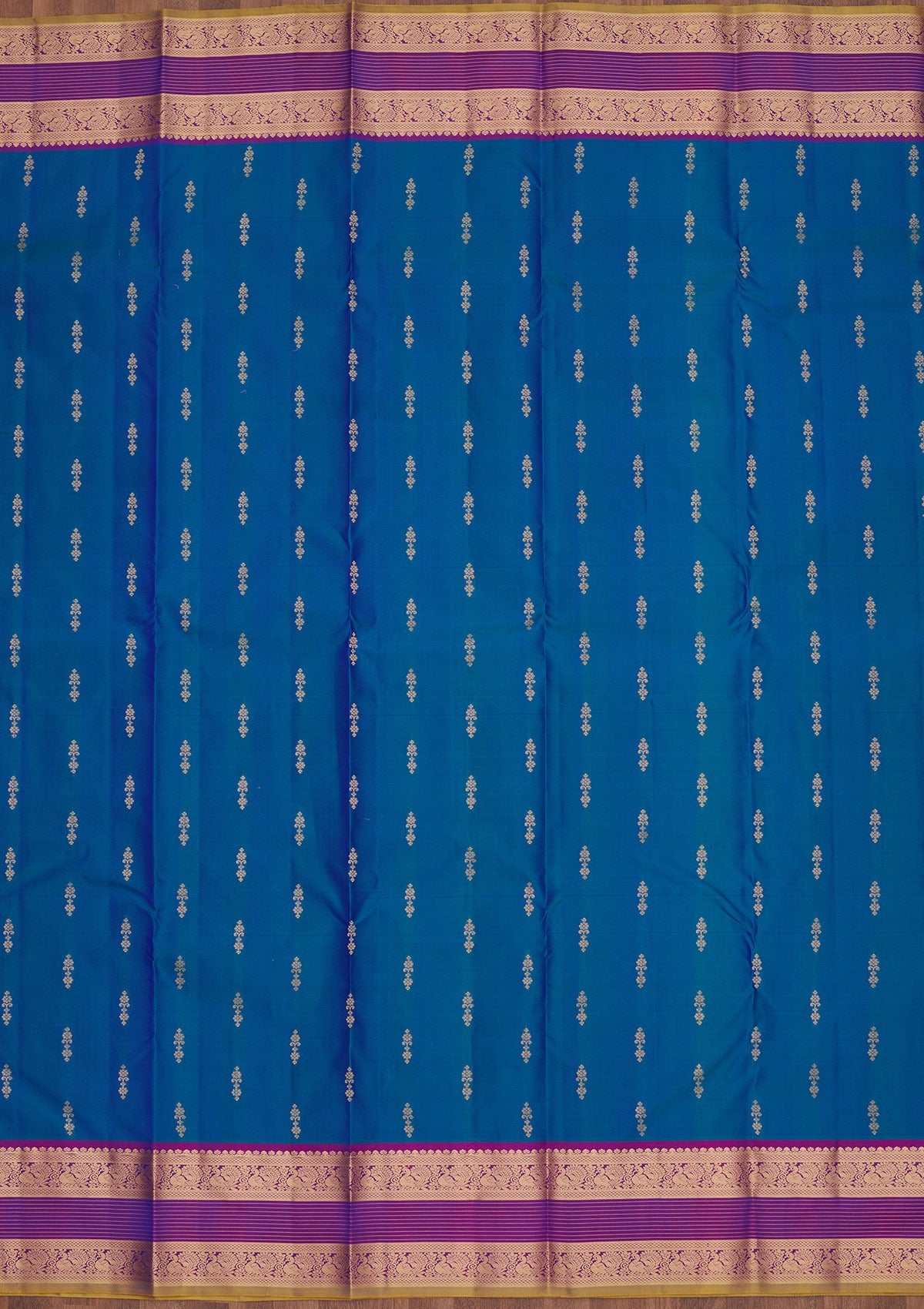 Royal Blue Zariwork Pure Silk Saree
