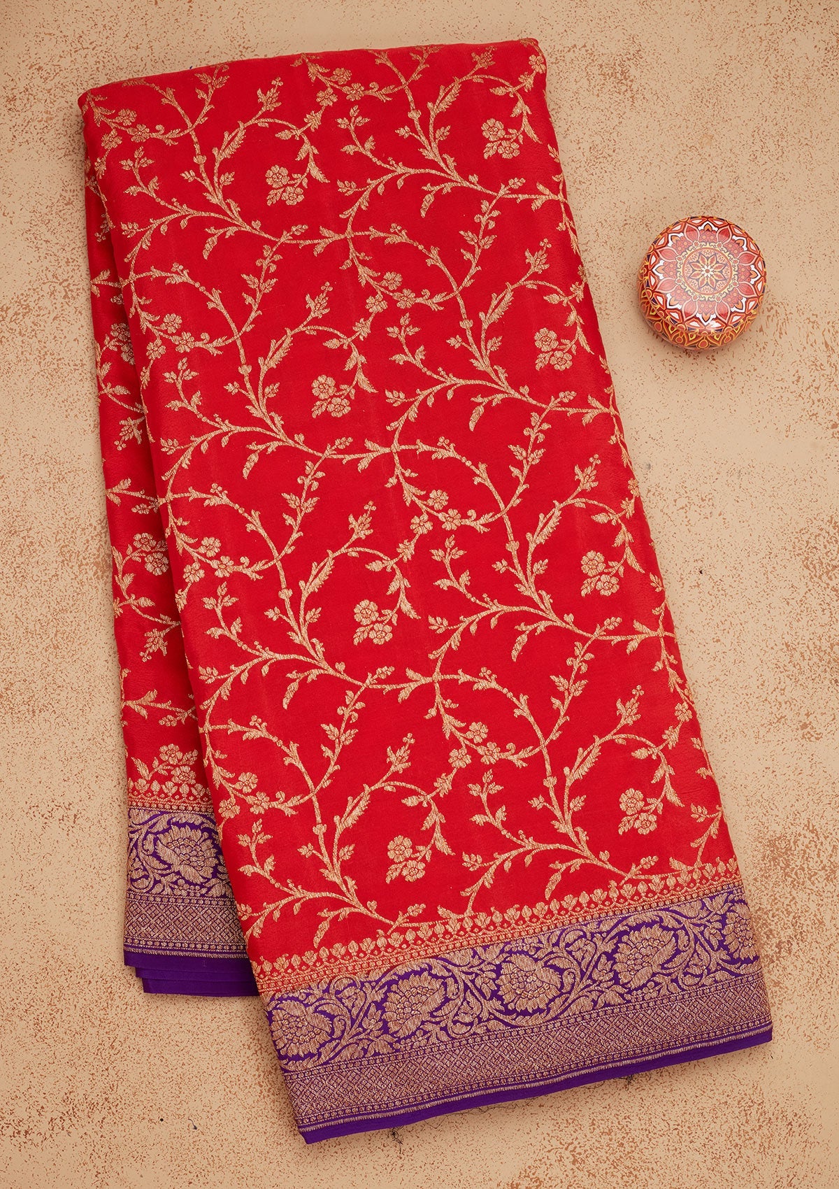 Royal Blue Zariwork Pure Silk Saree-Koskii