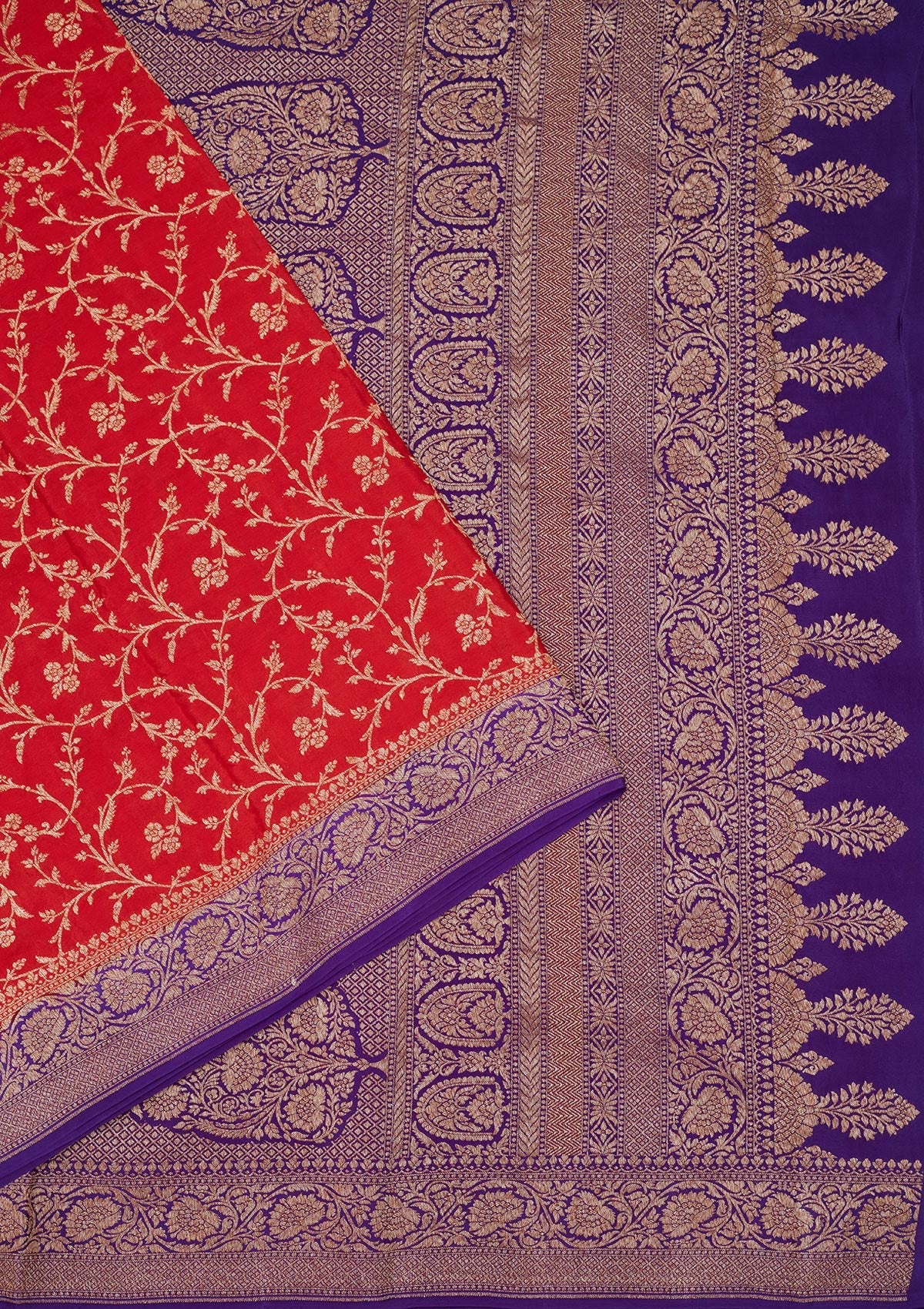 Royal Blue Zariwork Pure Silk Saree-Koskii