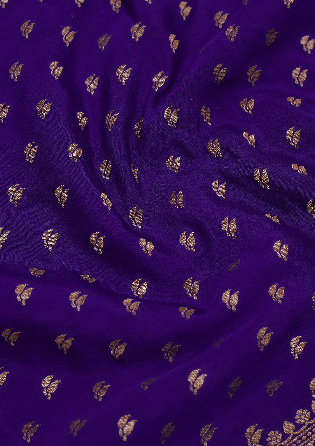 Royal Blue Zariwork Pure Silk Saree-Koskii