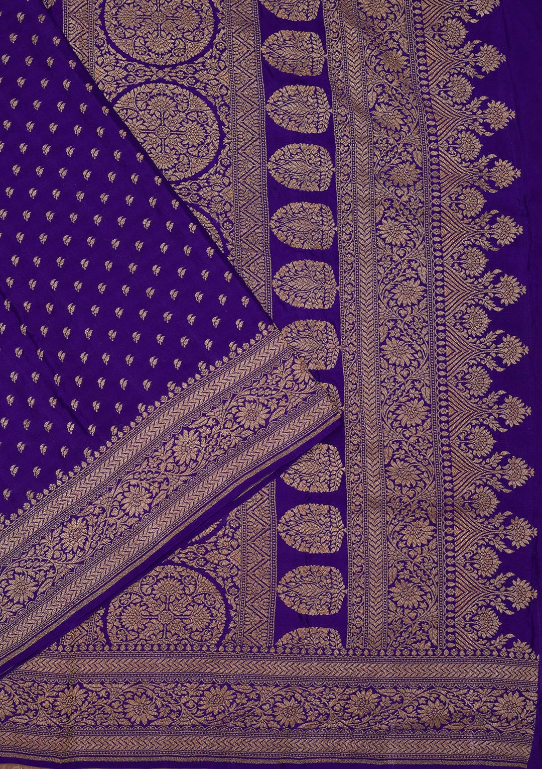 Royal Blue Zariwork Pure Silk Saree-Koskii