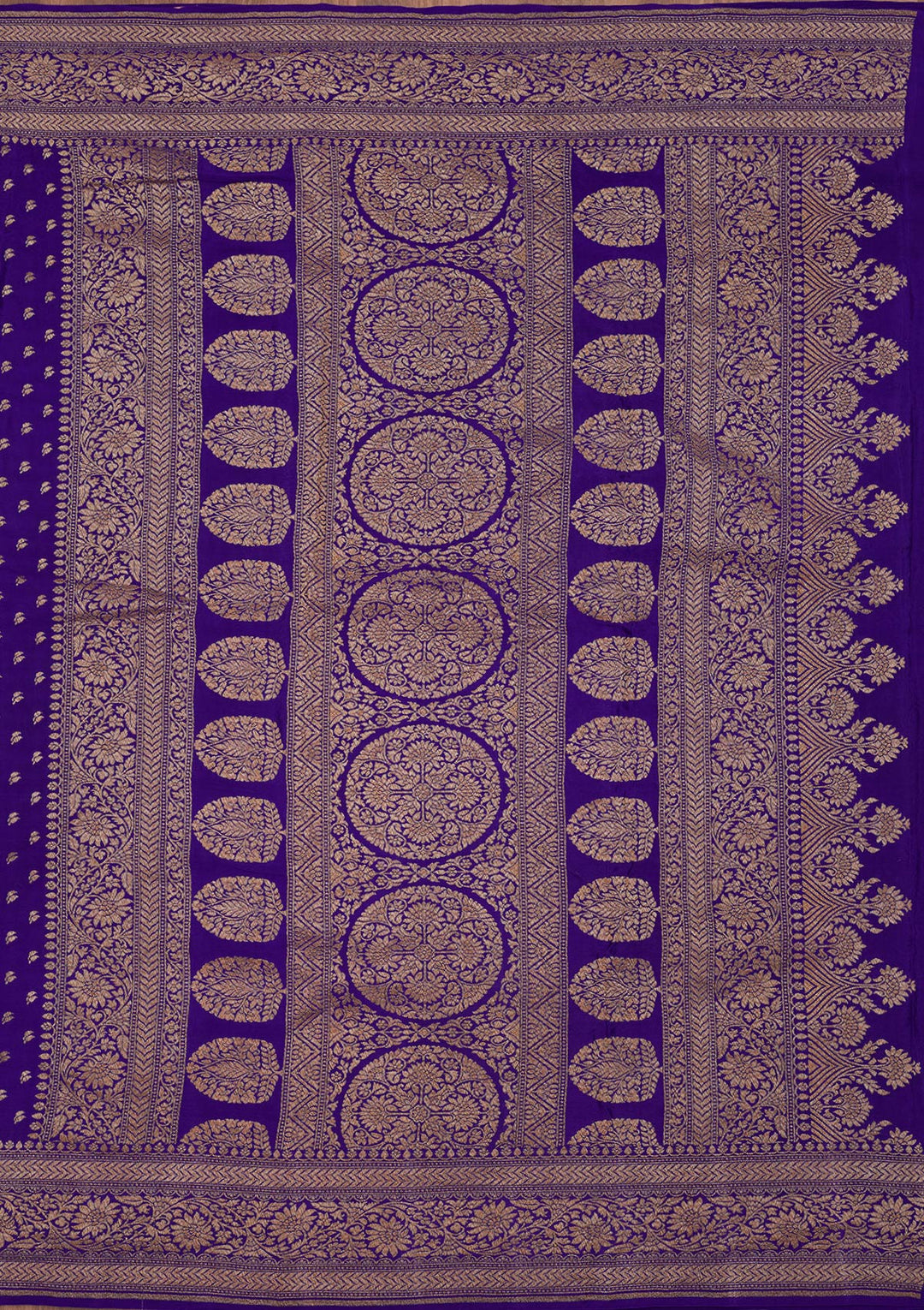 Royal Blue Zariwork Pure Silk Saree-Koskii