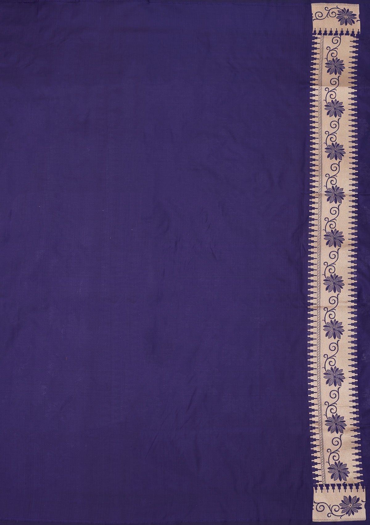 Royal Blue Zariwork Pure Silk Saree-Koskii