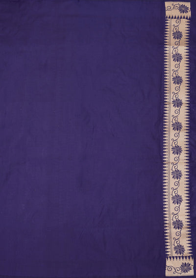 Royal Blue Zariwork Pure Silk Saree-Koskii