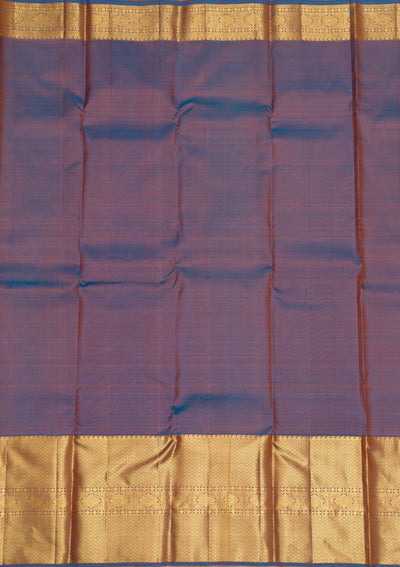 Rust Gold Zariwork Pure Silk Saree - Koskii
