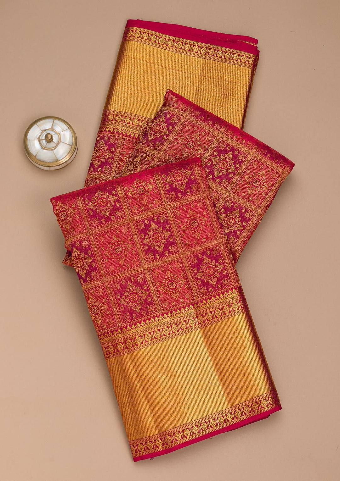 Maroon Zariwork Pure Silk Saree-Koskii