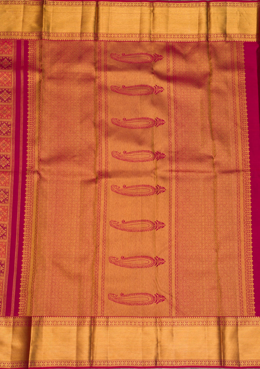 Maroon Zariwork Pure Silk Saree-Koskii