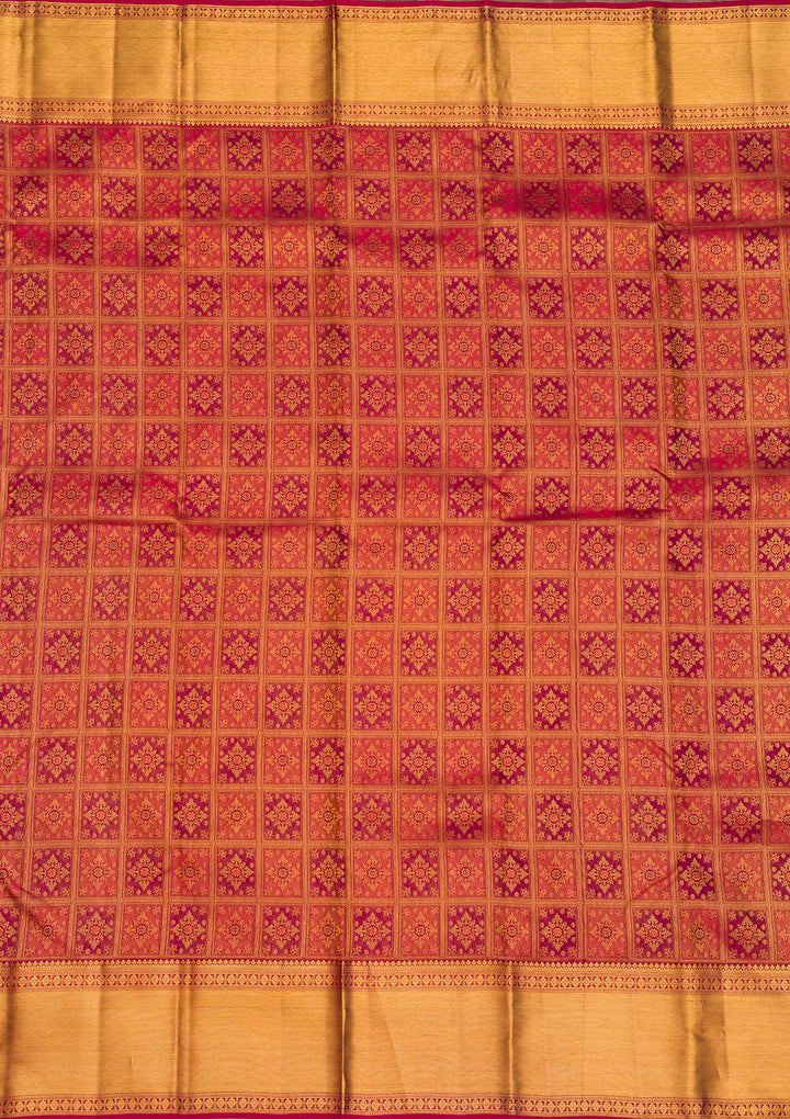 Maroon Zariwork Pure Silk Saree-Koskii