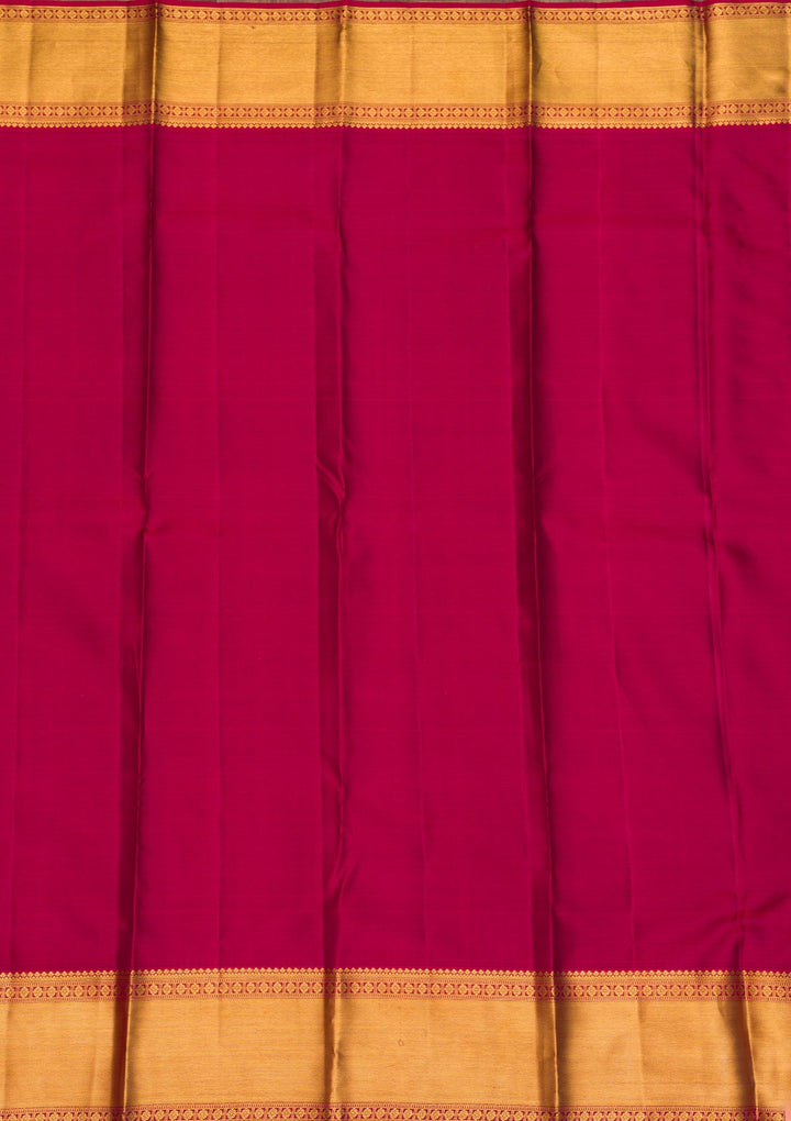 Maroon Zariwork Pure Silk Saree-Koskii