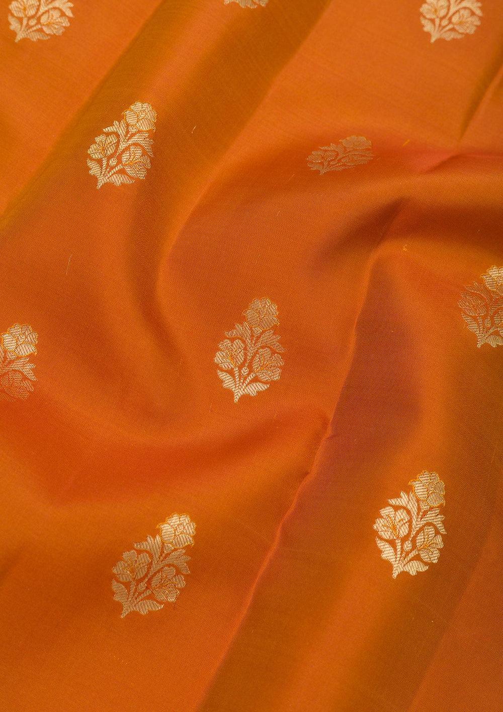 Rust Zariwork Pure Silk Saree-Koskii