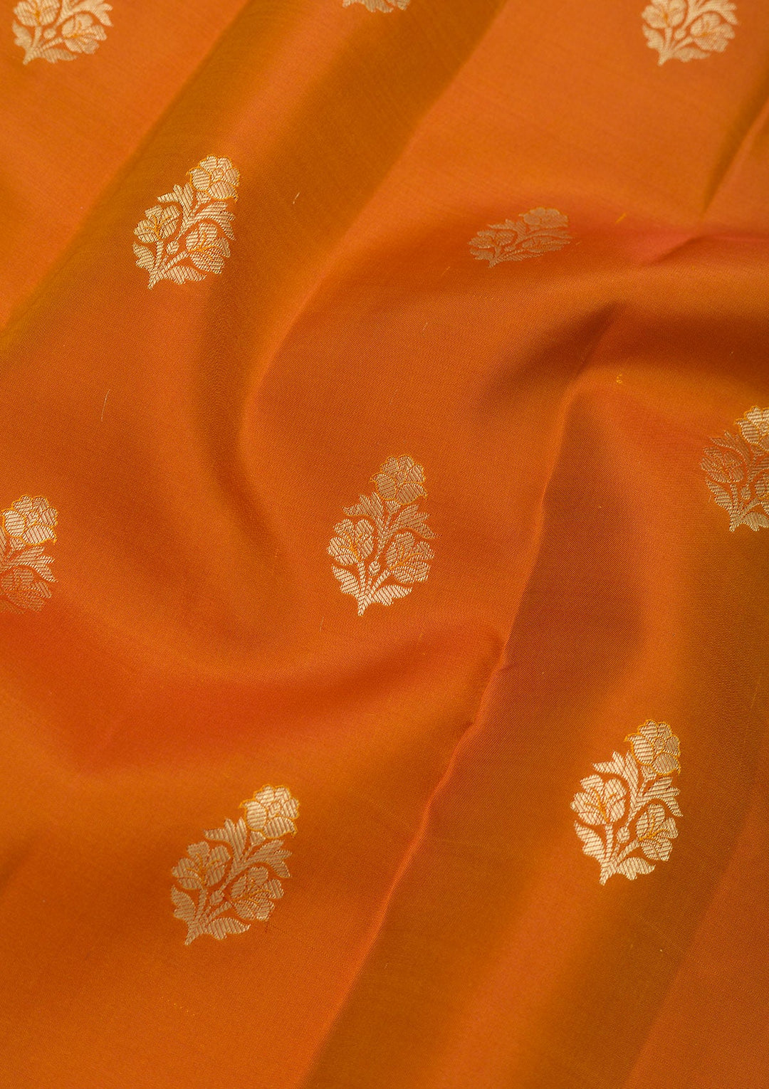 Rust Zariwork Pure Silk Saree-Koskii
