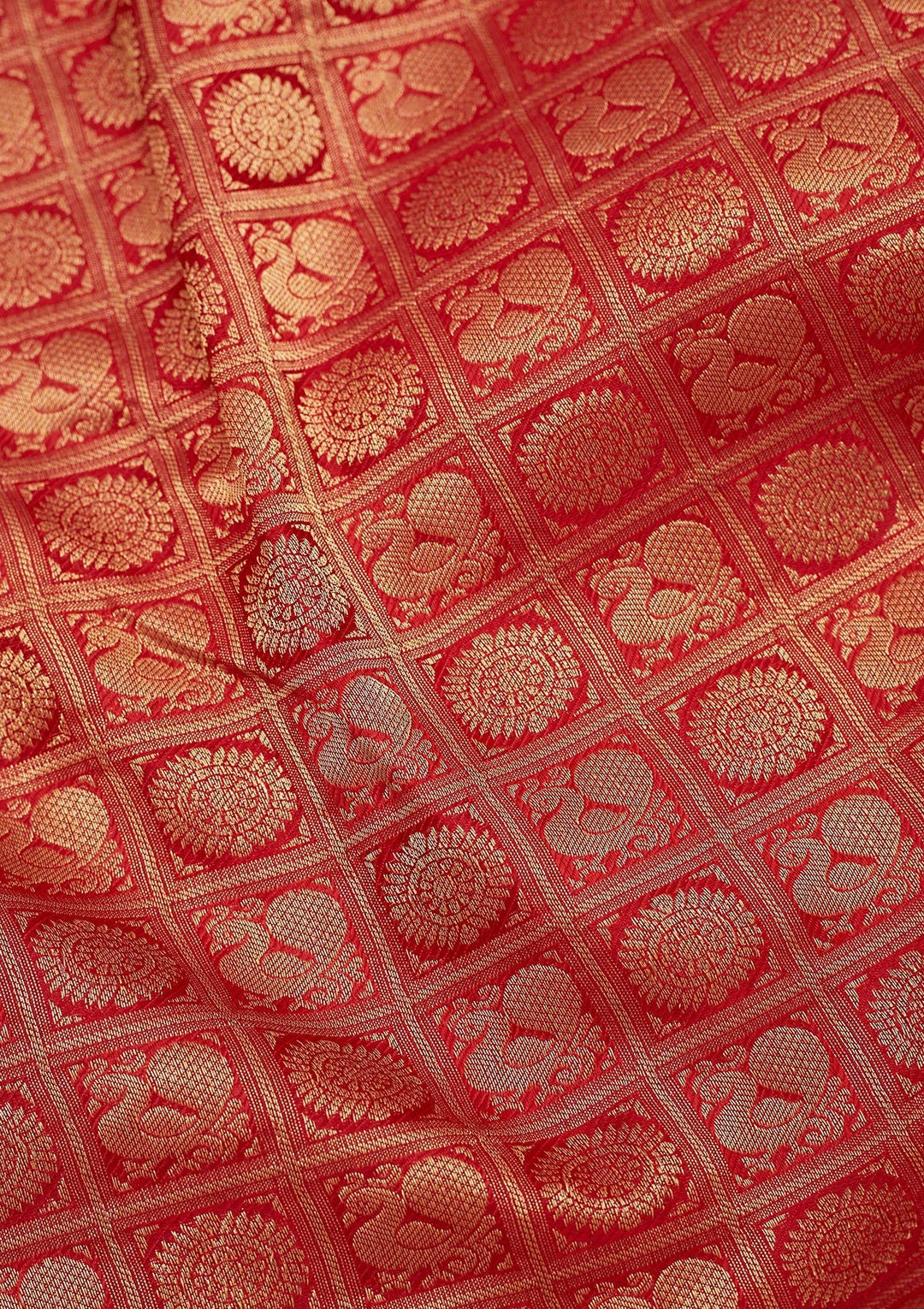 Rust Zariwork Pure Silk Saree-Koskii