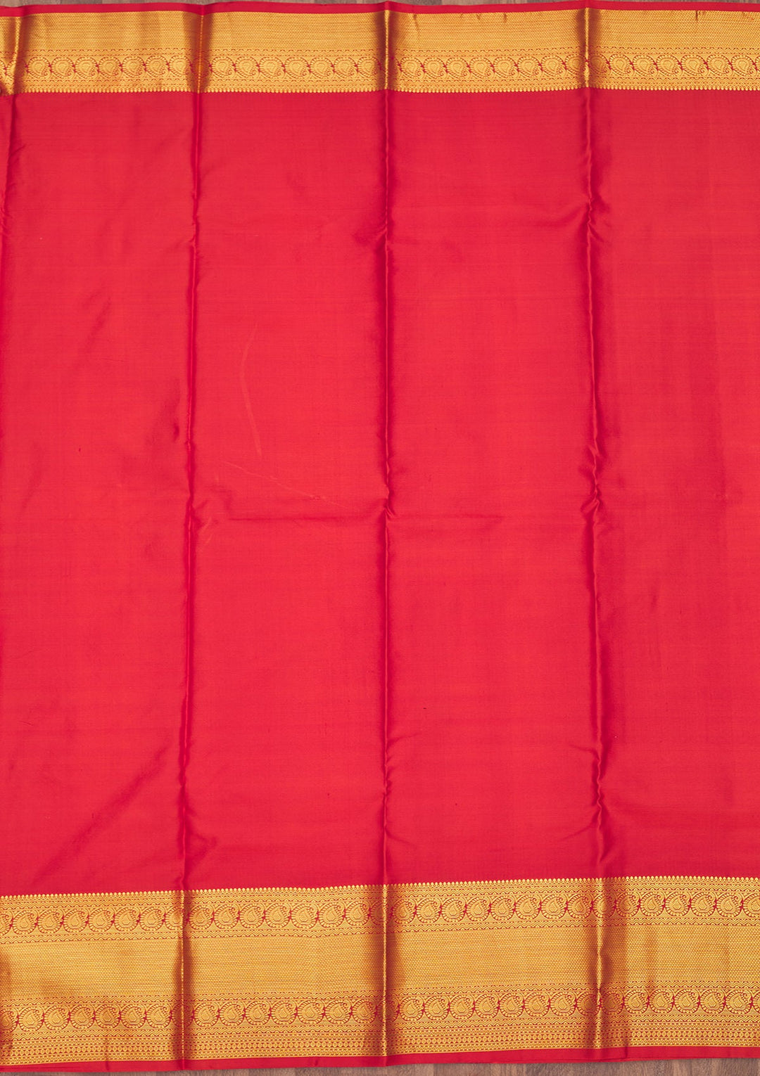 Rust Zariwork Pure Silk Saree