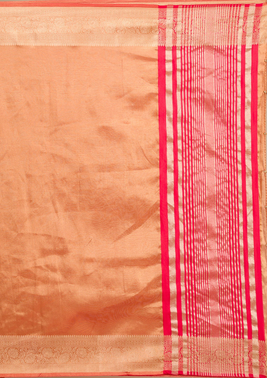 Rust Zariwork Tissue Saree
