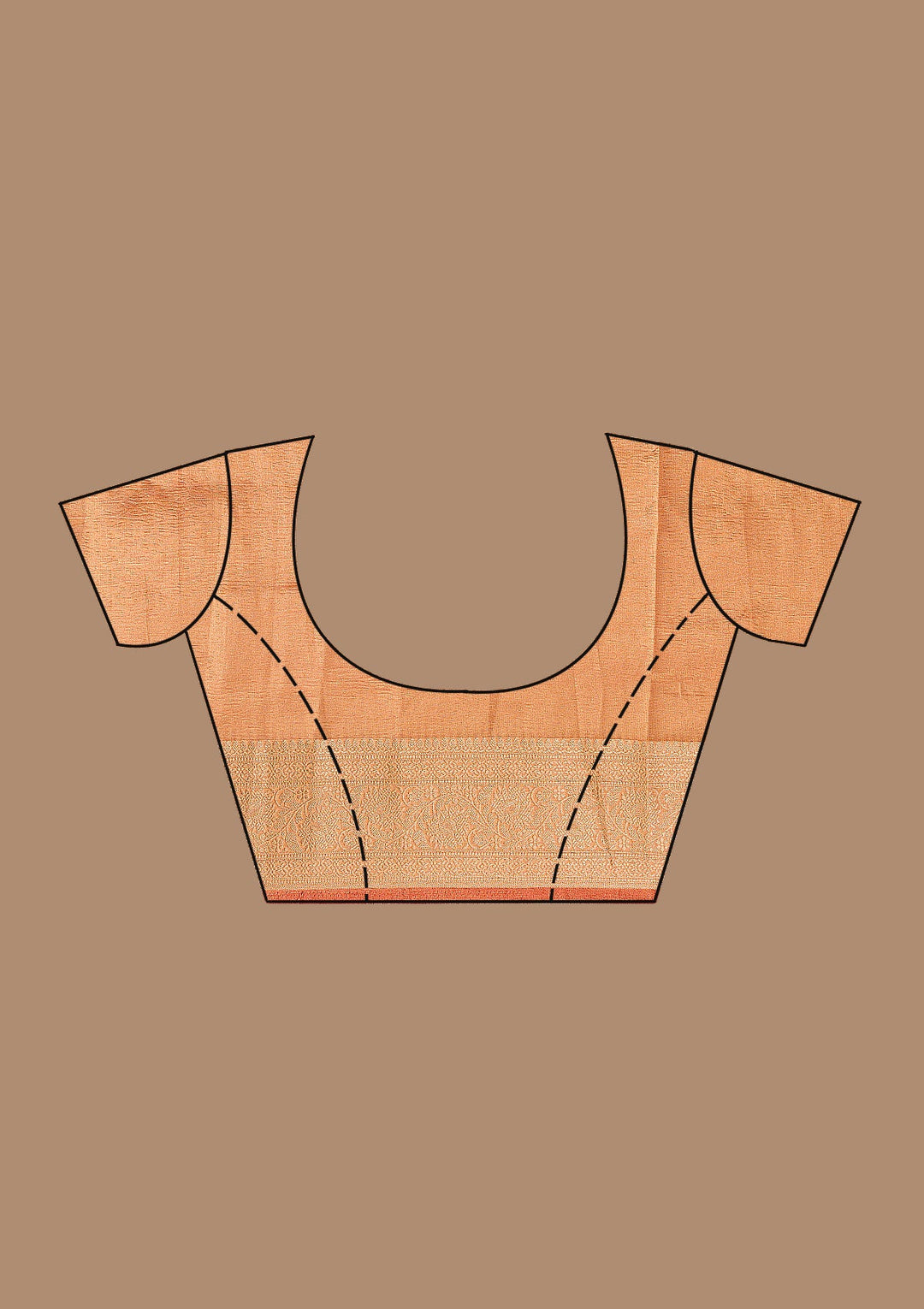 Rust Zariwork Tissue Saree