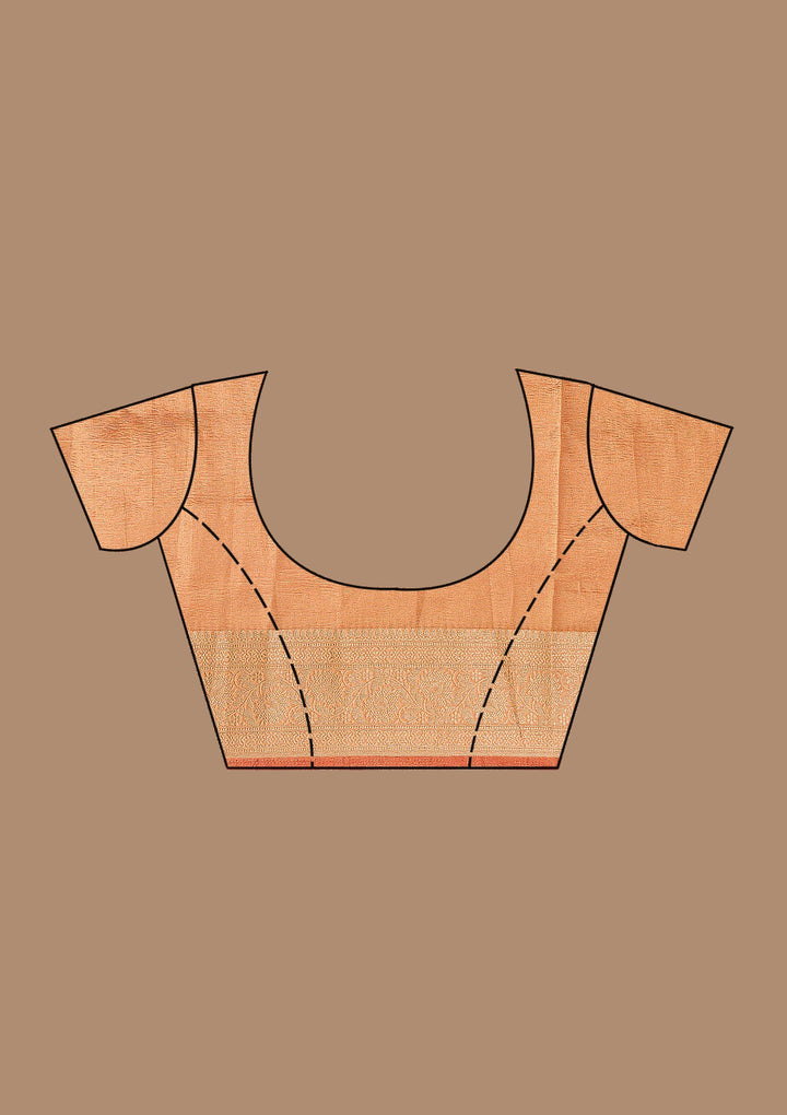 Rust Zariwork Tissue Saree