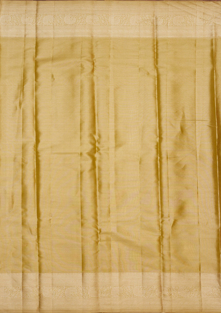 Sea Green Zariwork Pure Silk Saree-Koskii
