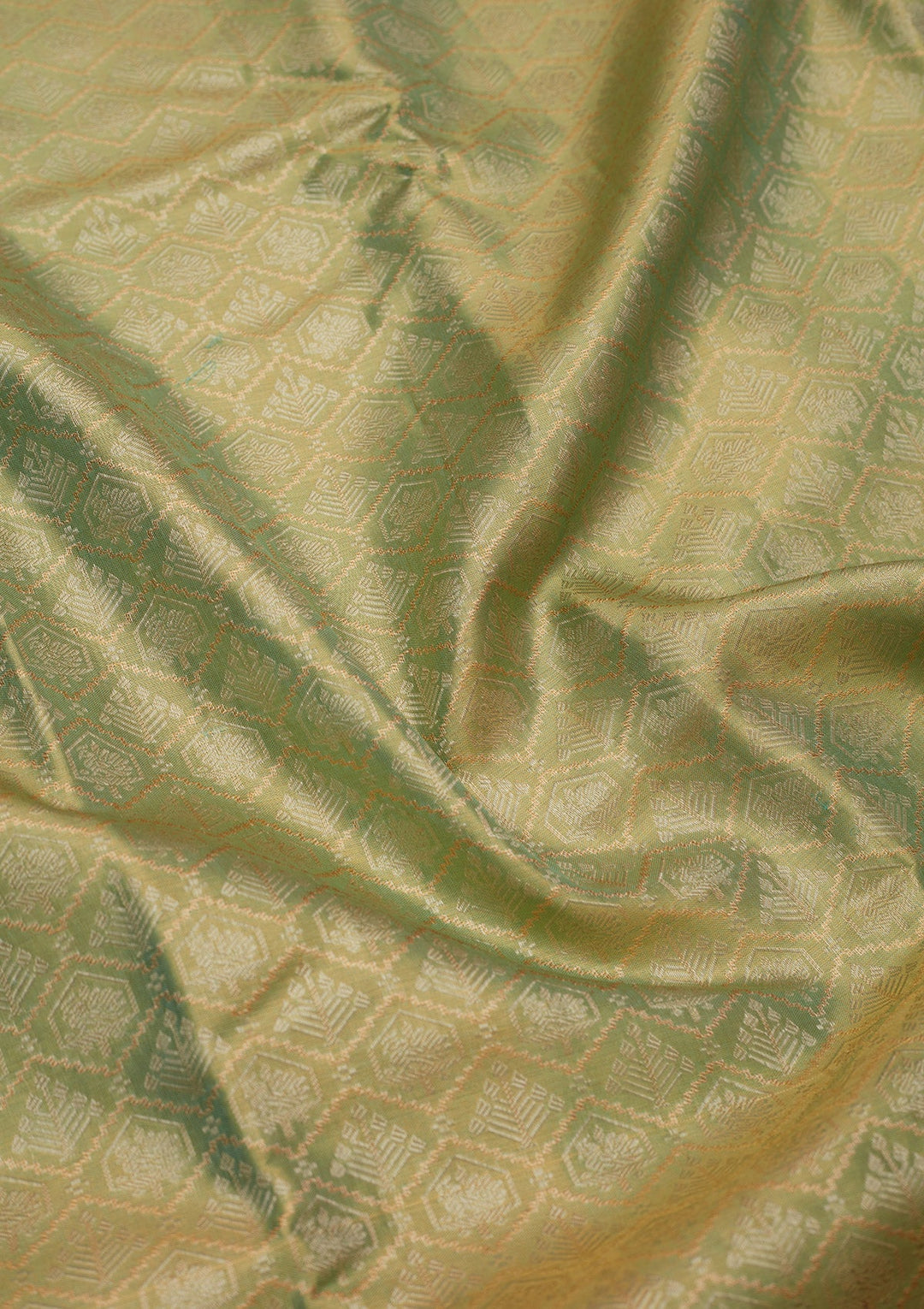 Sea Green Zariwork Pure Silk Saree-Koskii