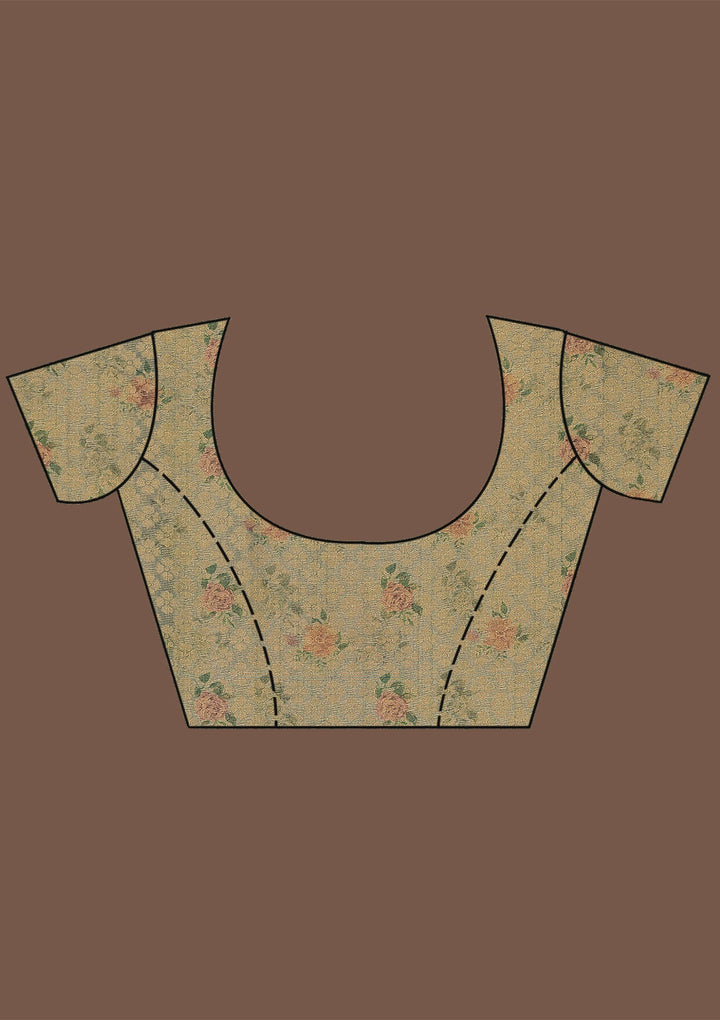 Light Grey Sequins Georgette Designer Saree-Koskii