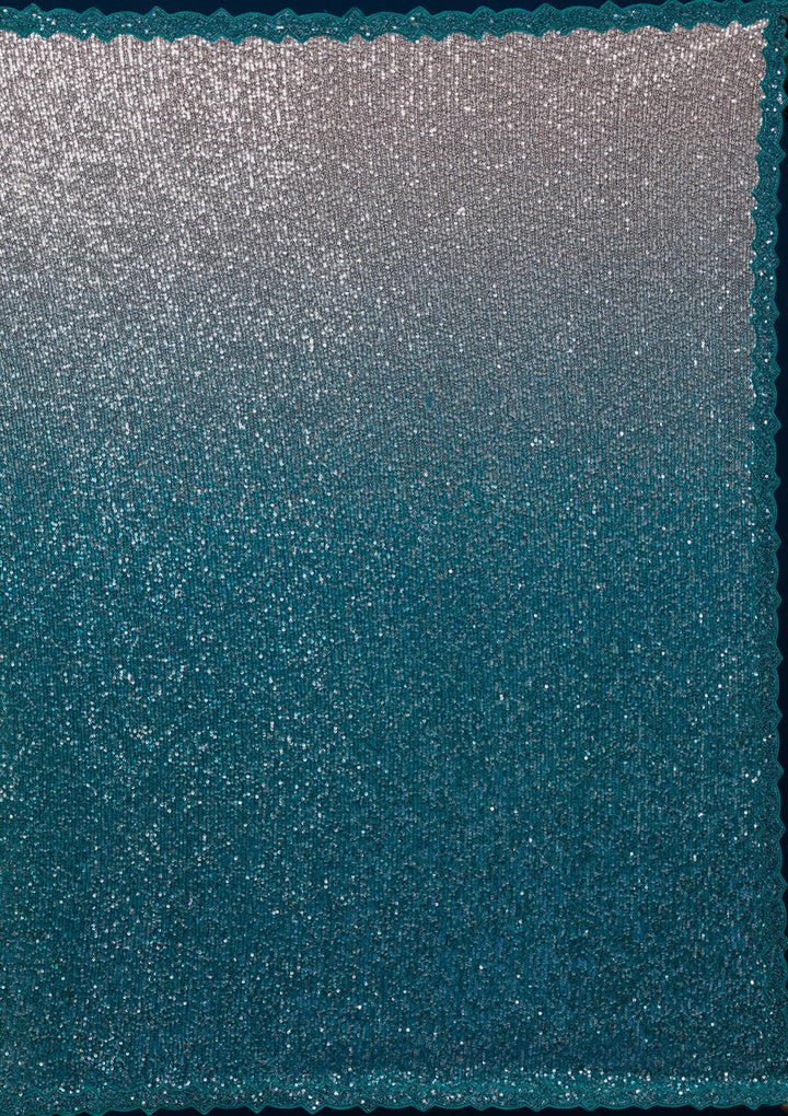 Sea Green Sequins Georgette Saree-Koskii