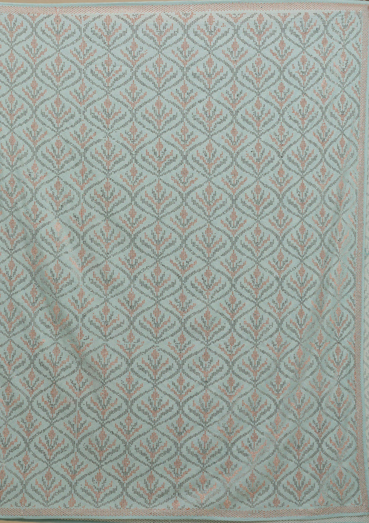 Sea Green Stonework Georgette Saree-Koskii