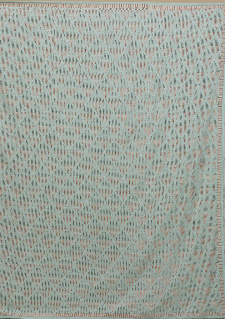 Sea Green Stonework Georgette Saree-Koskii