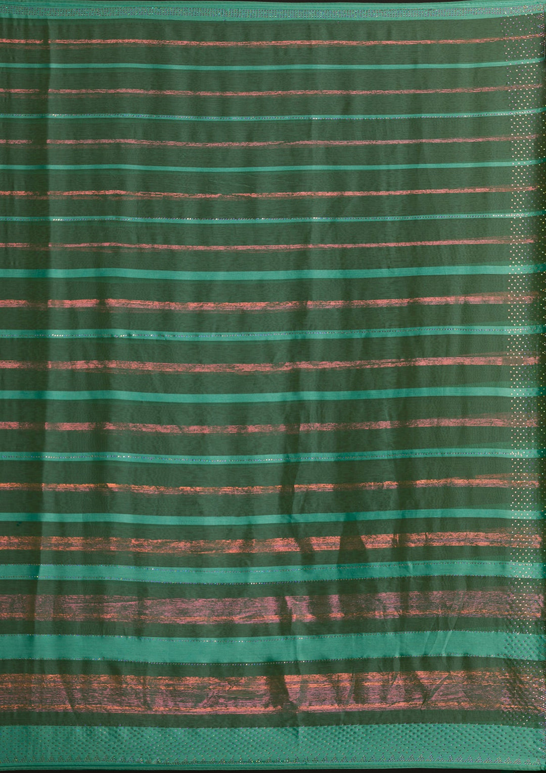 Sea Green Swarovski Shimmer Georgette Saree-Koskii