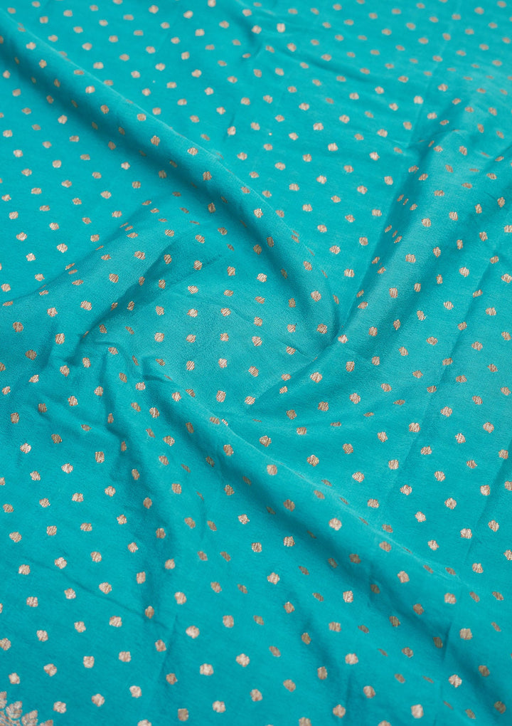 Sea Green Zariwork Pure Silk Saree