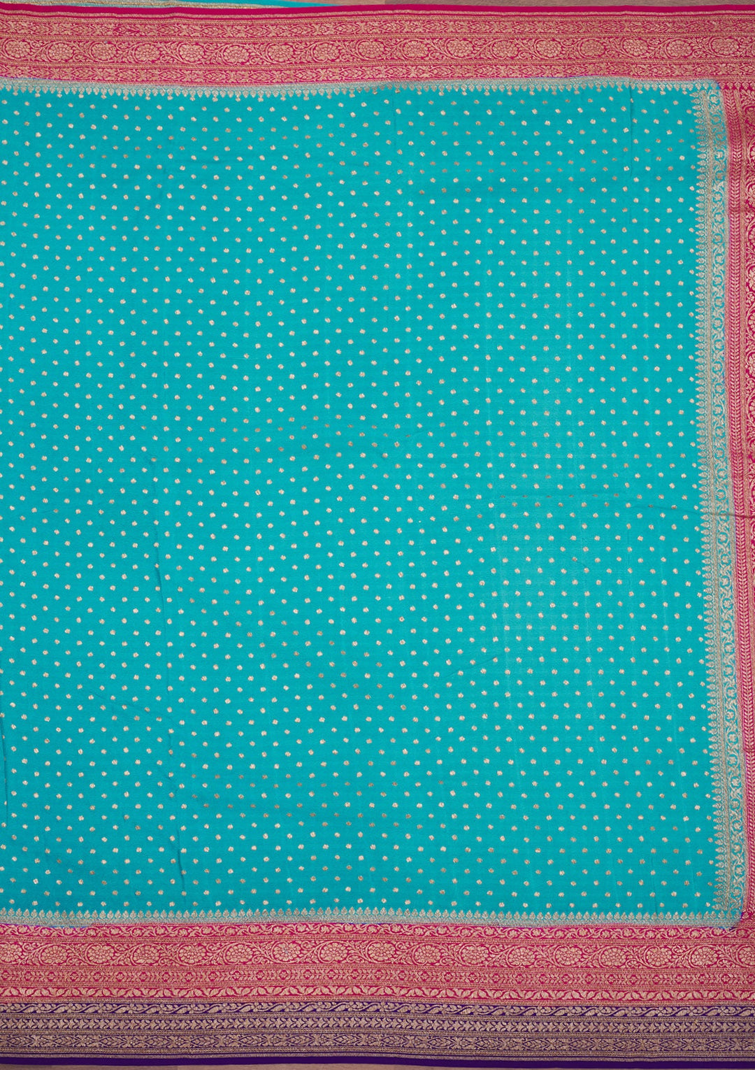 Sea Green Zariwork Pure Silk Saree