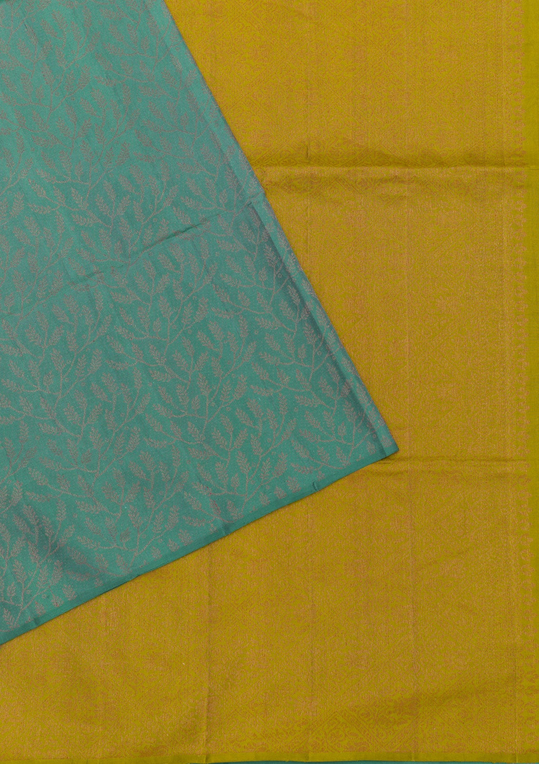 Sea Green Zariwork Pure Silk Saree-Koskii