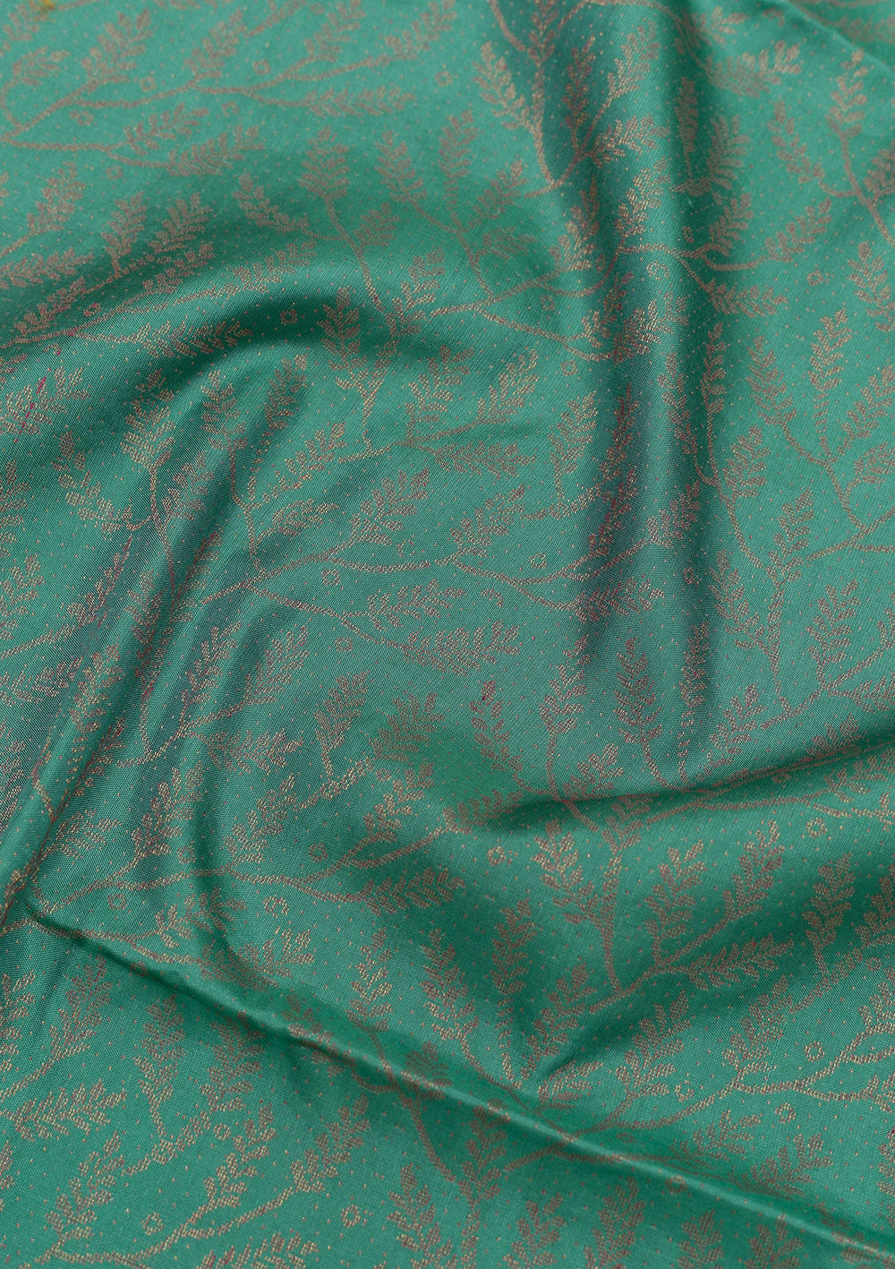 Sea Green Zariwork Pure Silk Saree-Koskii