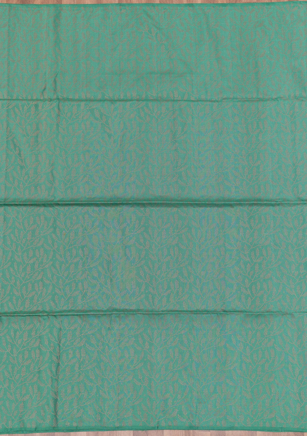 Sea Green Zariwork Pure Silk Saree-Koskii