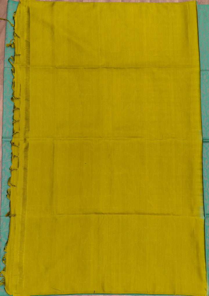 Sea Green Zariwork Pure Silk Saree-Koskii