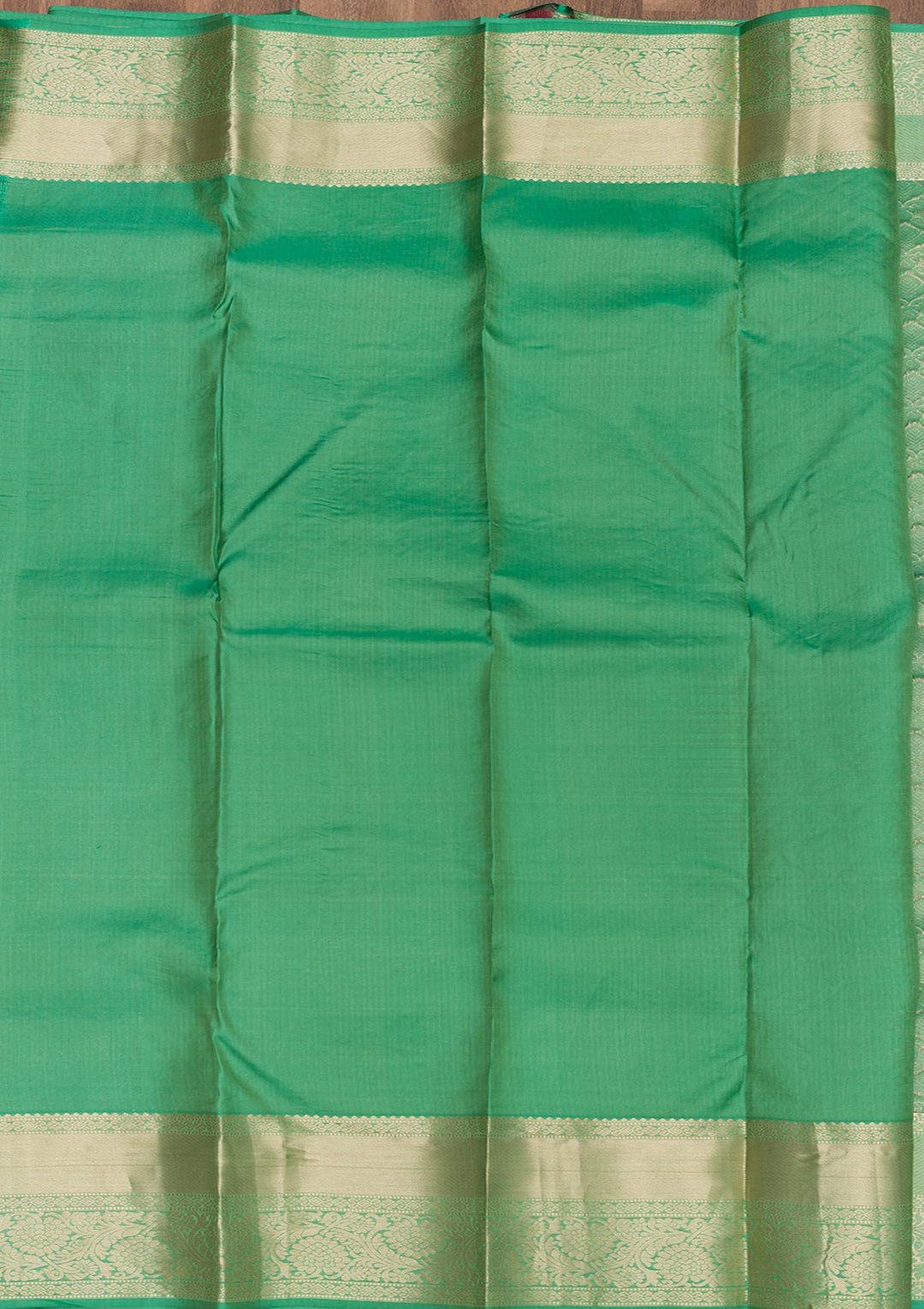 Sea Green Zariwork Pure Silk Saree-Koskii
