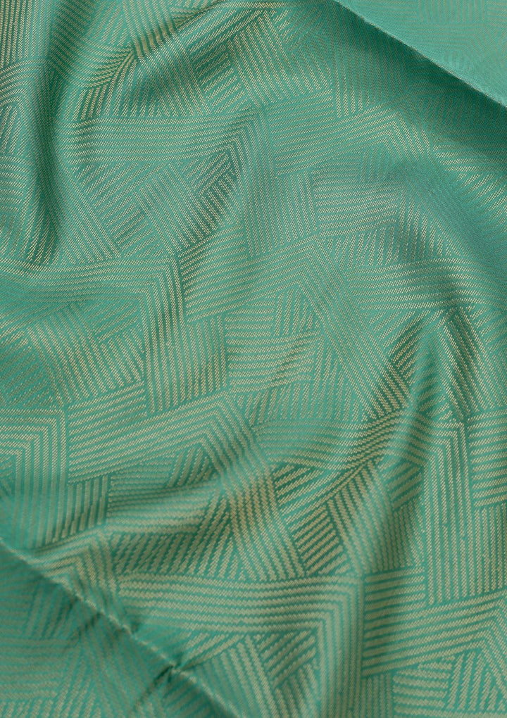 Sea Green Zariwork Pure Silk Saree-Koskii