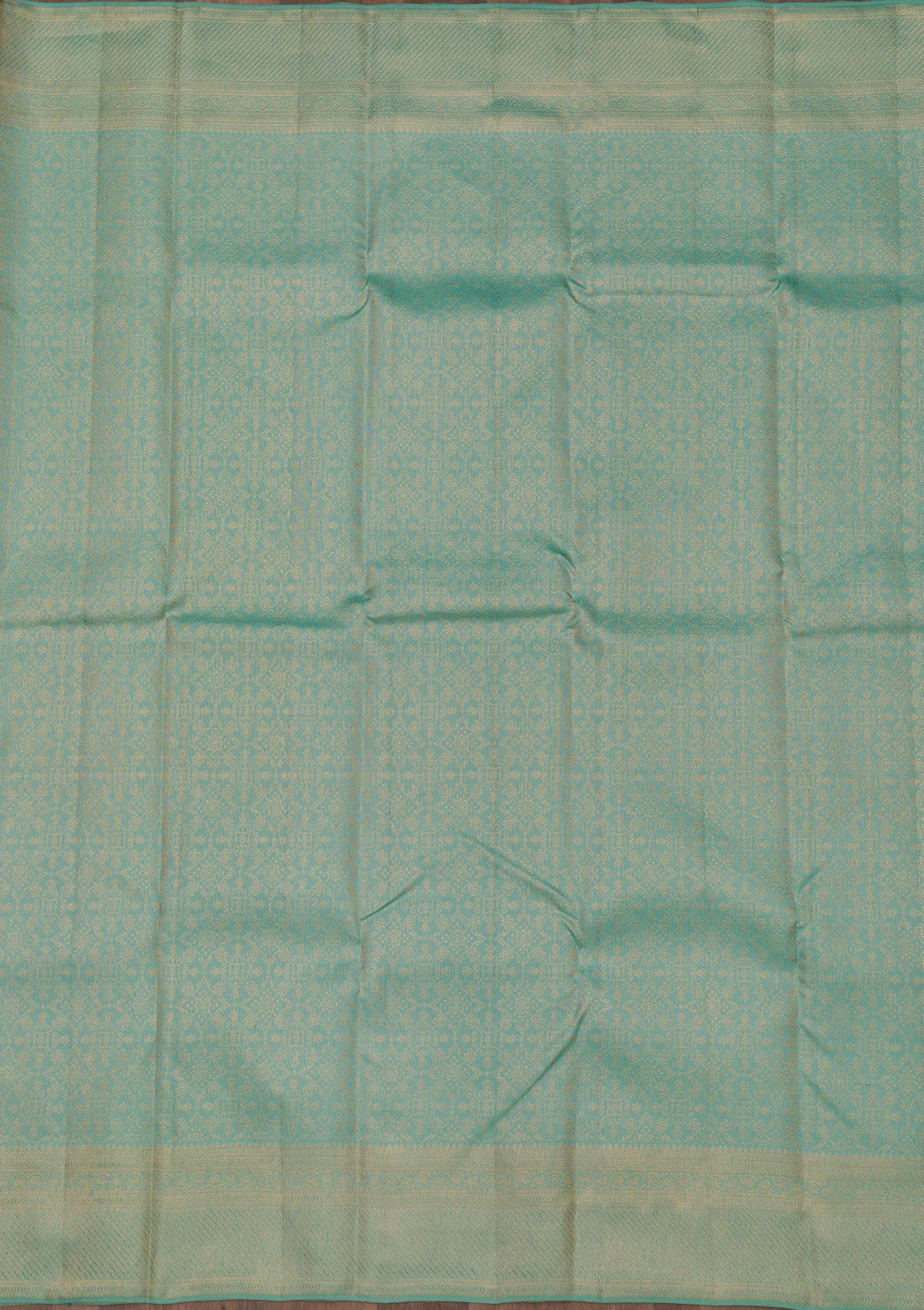 Sea Green Zariwork Pure Silk Saree-Koskii