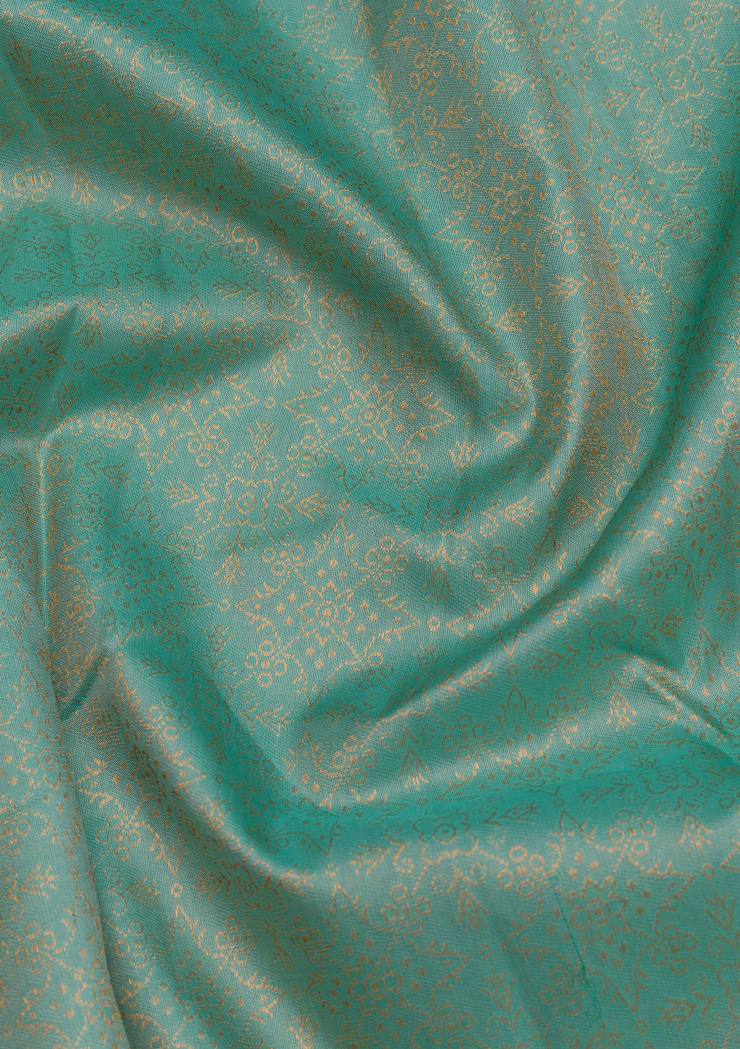 Sea Green Zariwork Pure Silk Saree-Koskii